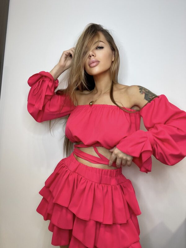 KOMPLET CHARLOTTE FUKSJA