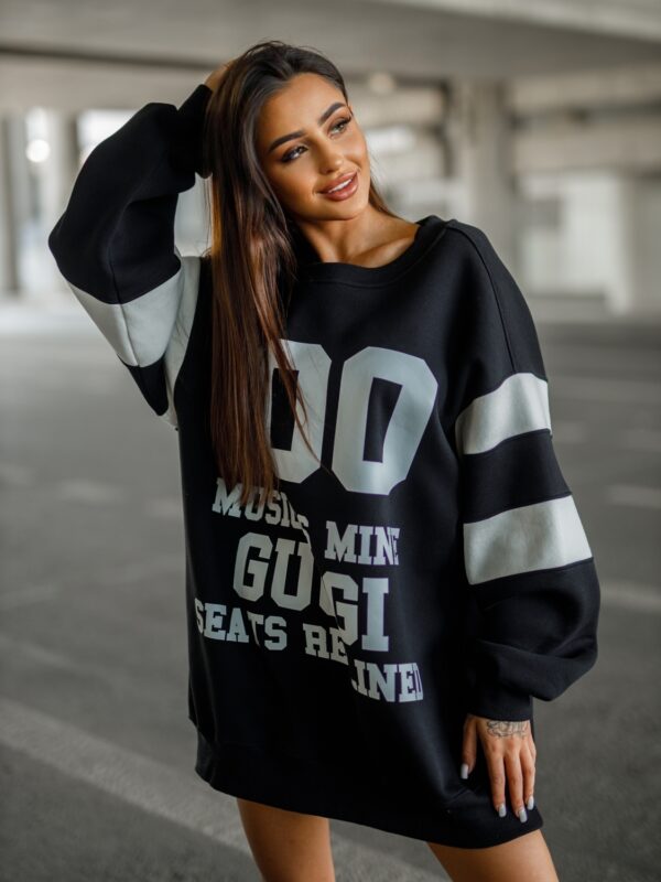 BLUZA OVERSIZE  GUGGI   – BLACK