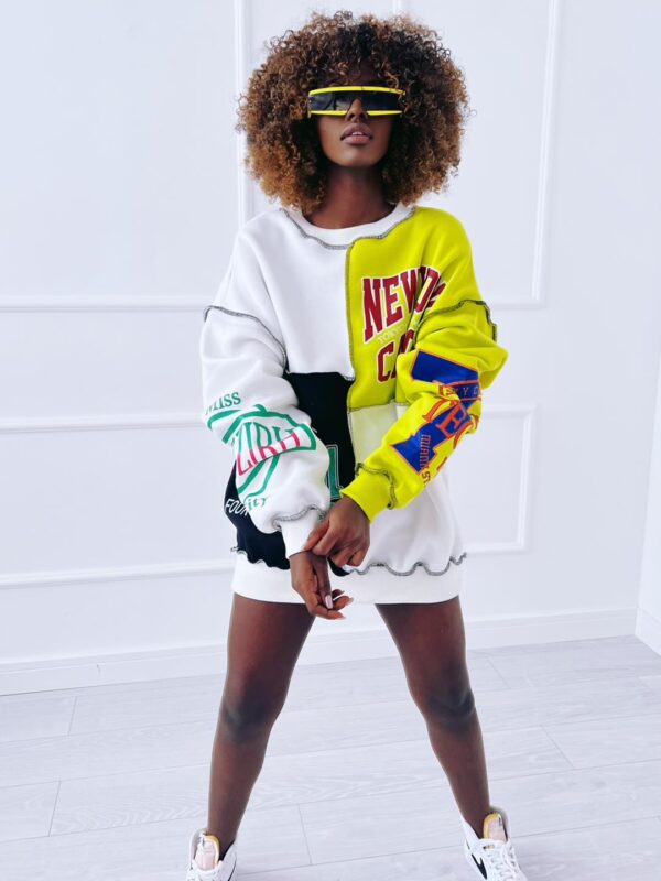 BLUZA OVERSIZE SQUARE WHITE