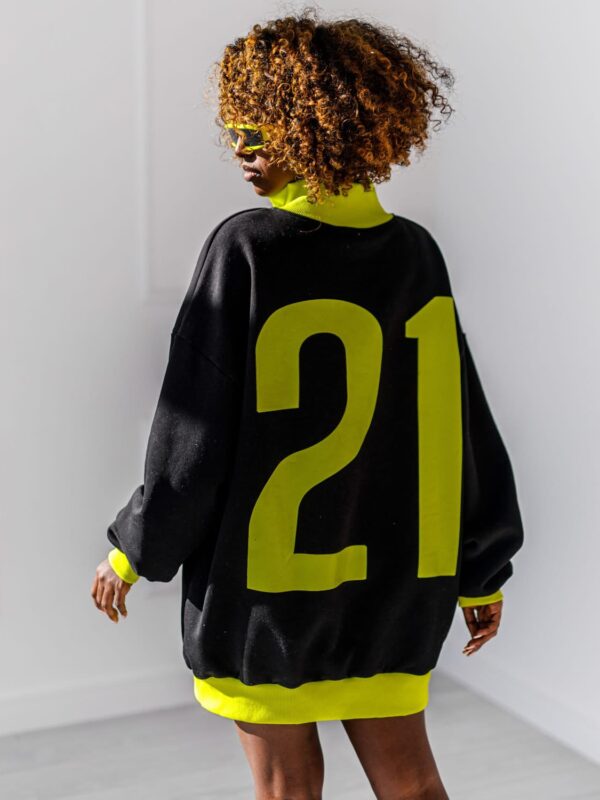 BLUZA OVERSIZE #MC 21  BLACK