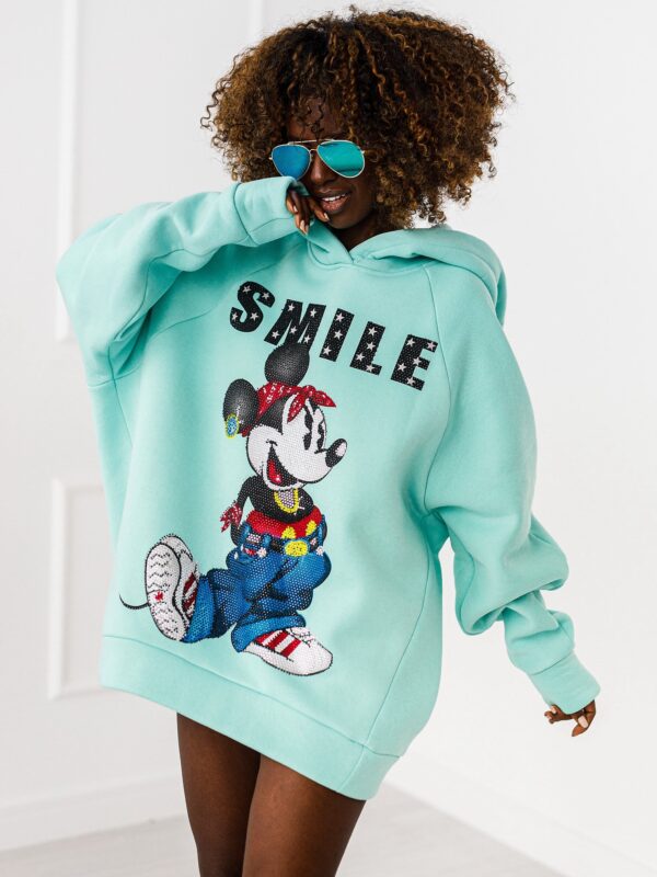BLUZA OVERSIZE  SMILE #VS CYAN