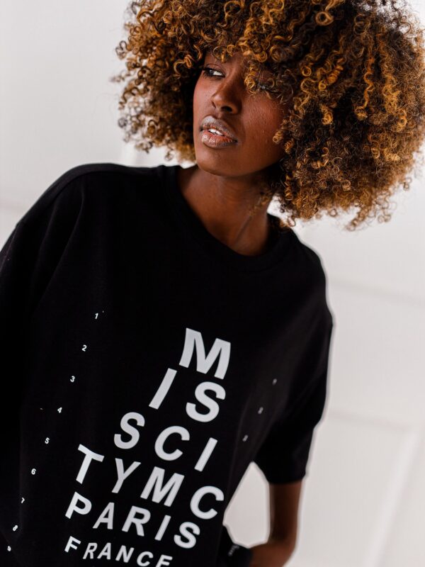 T-shirt OVESIZE MISS CITY BLACK