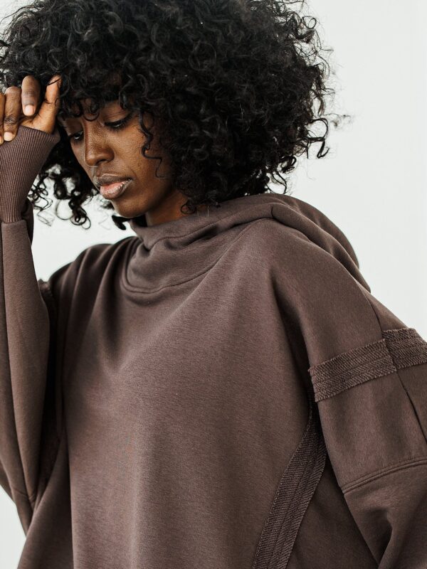 BLUZA OVERSIZE  BASIC #BROWN
