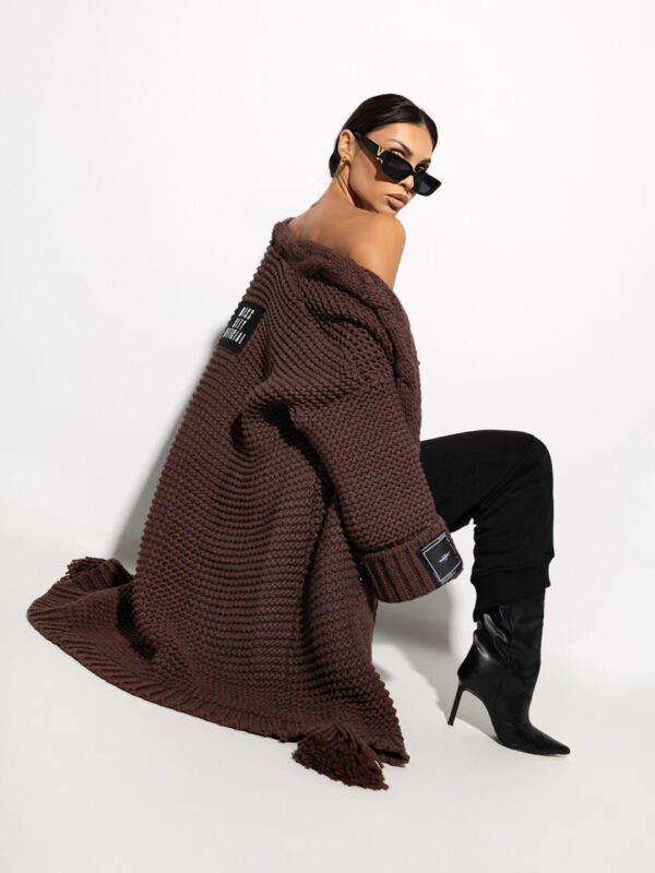KARDIGAN OVERSIZE LOVER #CHOCOLATE