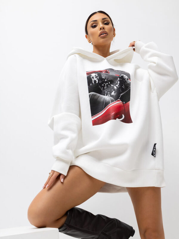 BLUZA OVERSIZE DALMATIAN #MCO WHITE