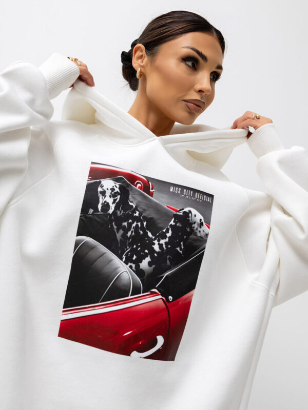 BLUZA OVERSIZE DALMATIAN #MCO WHITE
