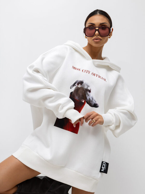 BLUZA OVERSIZE GREYHUND #MCO WHITE
