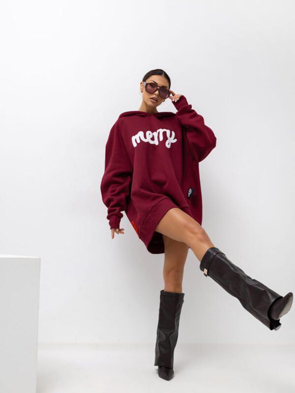 BLUZA OVERSIZE MERRY #MCO BURGUNDY