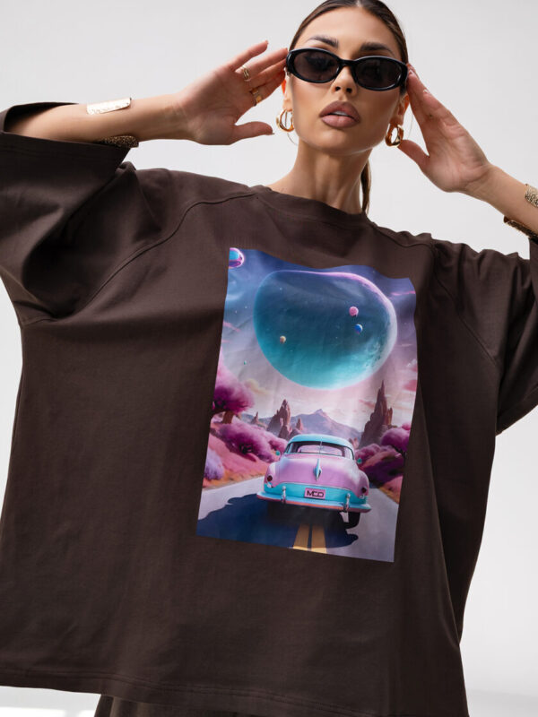T-Shirt OVERSIZE CAR CHOCOLATE