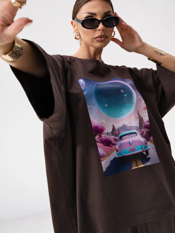T-Shirt OVERSIZE CAR CHOCOLATE