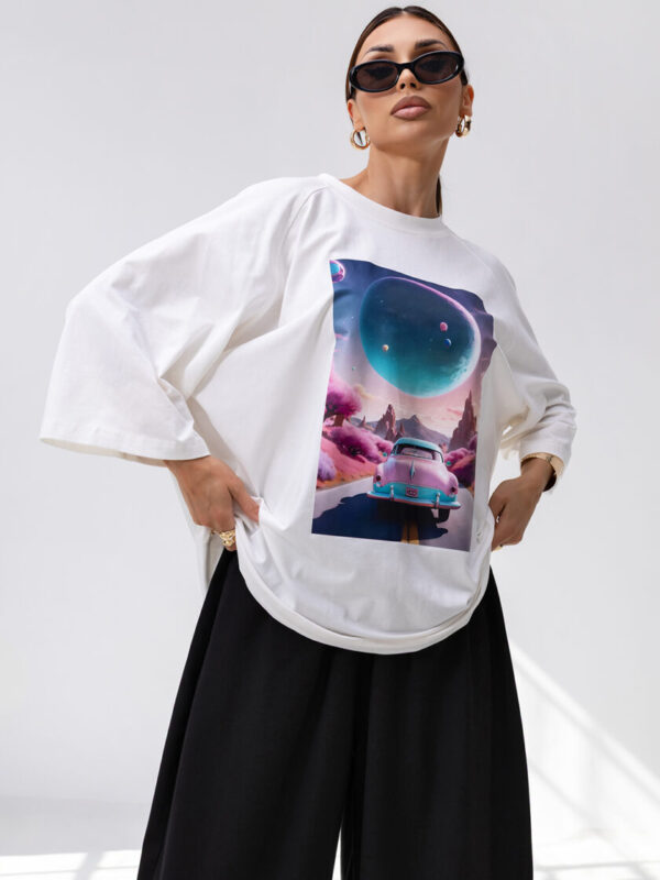 T-Shirt OVERSIZE CAR  WHITE