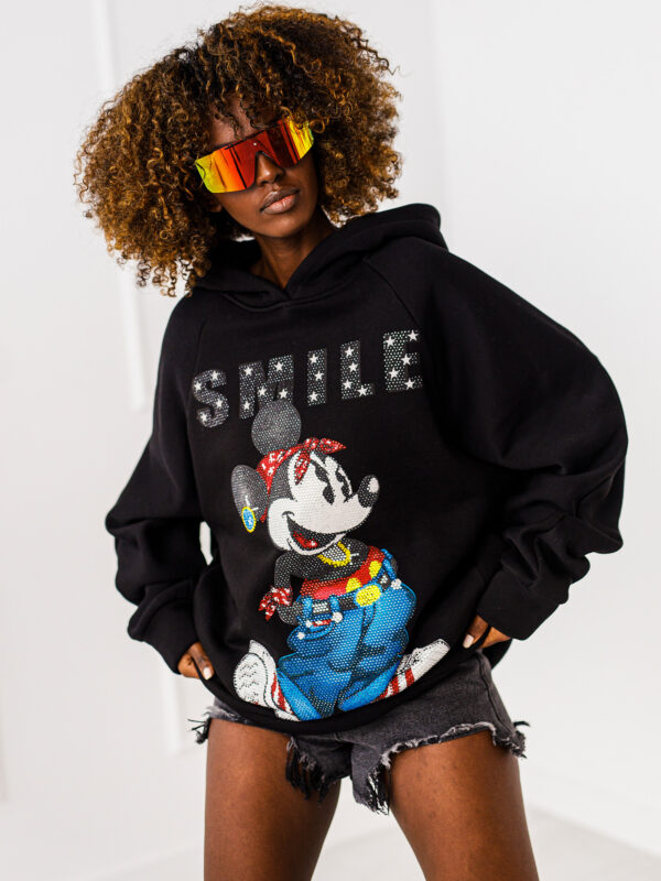 BLUZA  OVERSIZE # MICKEY BLACK