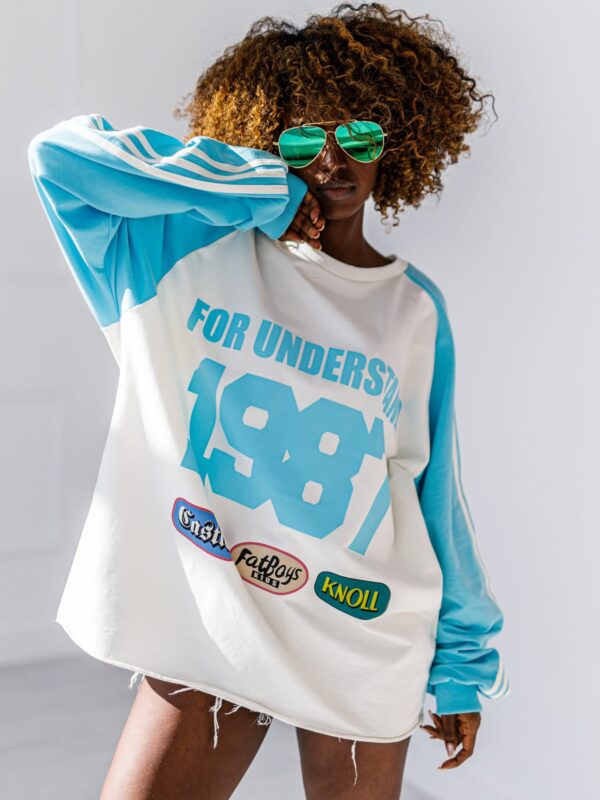 BLUZA OVERSIZE #MC1987 BLUE