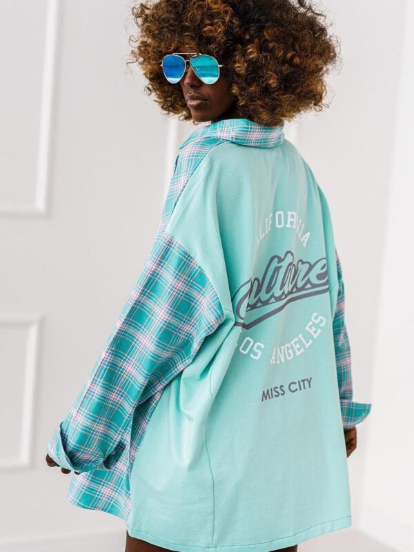 KOSZULA OVERSIZE # CALIFORNIA CYAN