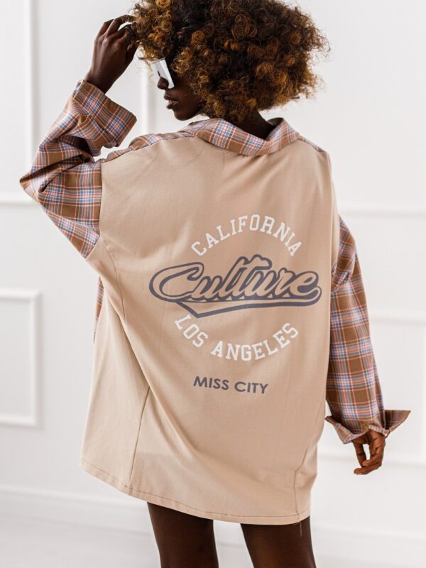 KOSZULA OVERSIZE # CALIFORNIA  BEIGE
