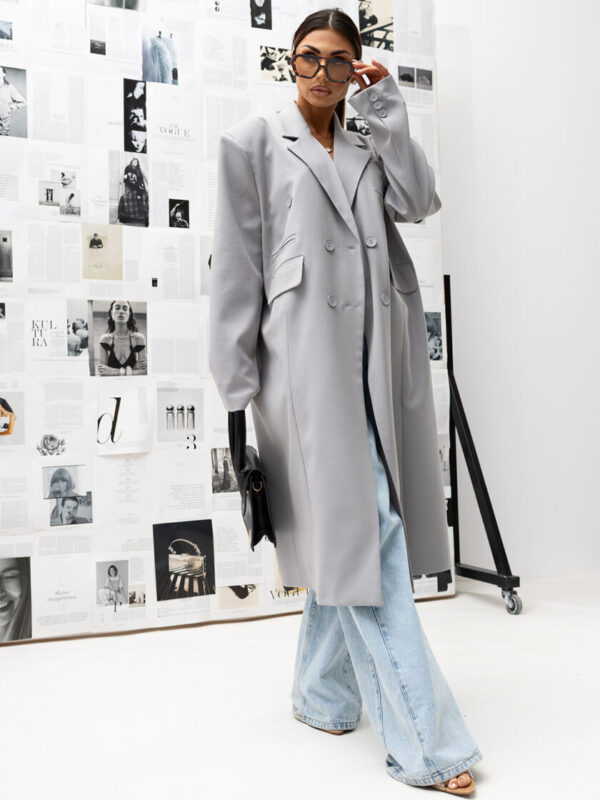 DAMSKI PŁASZCZ #THE FEELS GRAY