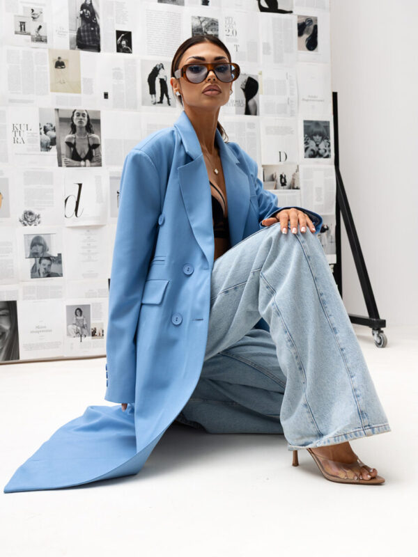 DAMSKI PŁASZCZ #THE FEELS BLUE