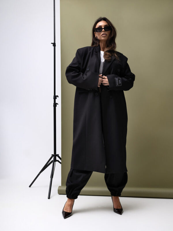 DAMSKI PŁASZCZ #THE FEELS BLACK