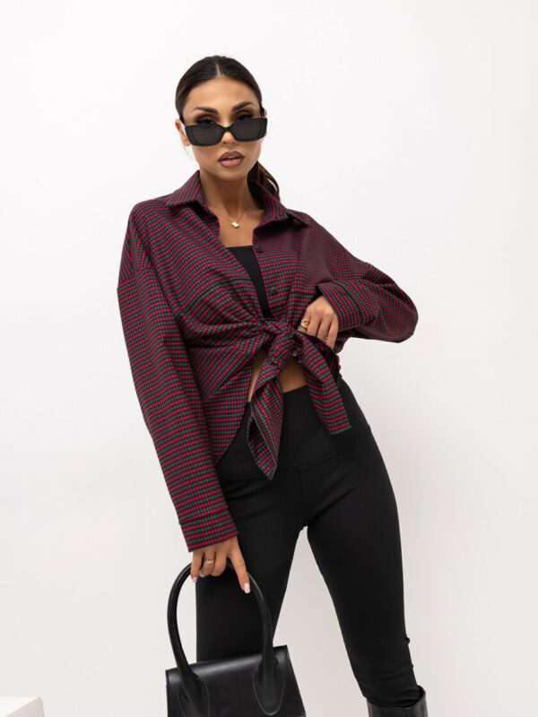 KOSZULA OVERSIZE GRID PATTERN