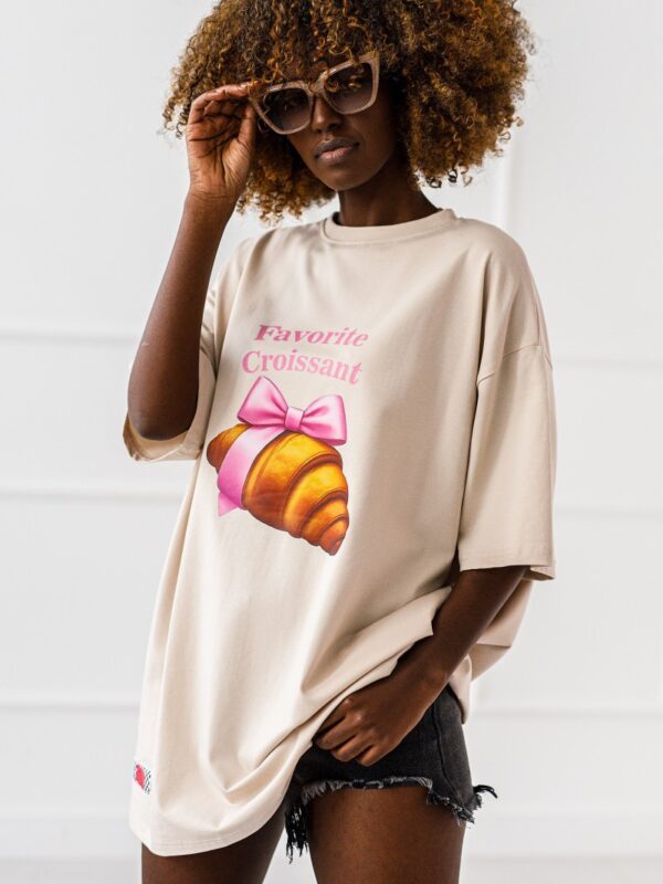 T-SHIRT OVERSIZE CROISSANT  #01