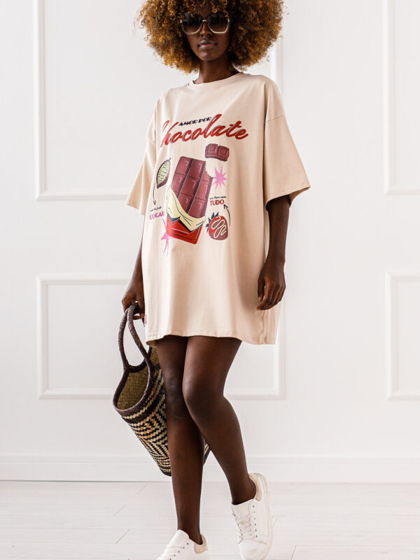 T-SHIRT  OVERSIZE 	CHOCOLATE  #02