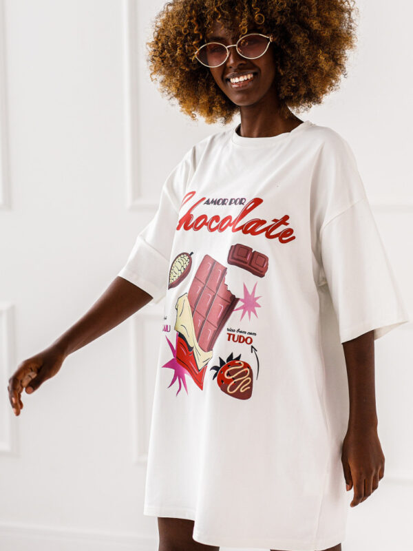 T-SHIRT  OVERSIZE 	CHOCOLATE  #01