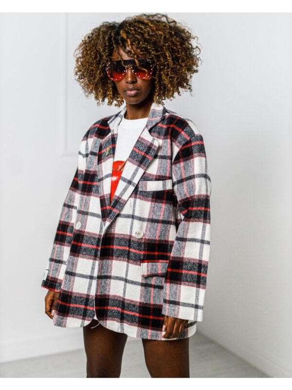 MARYNARKA OVERSIZE W KRATĘ #MC06