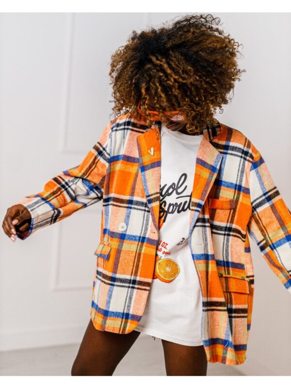 MARYNARKA OVERSIZE W KRATĘ #MC04