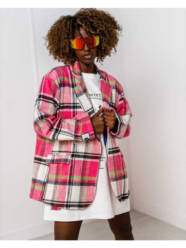 MARYNARKA OVERSIZE W KRATĘ #MC03