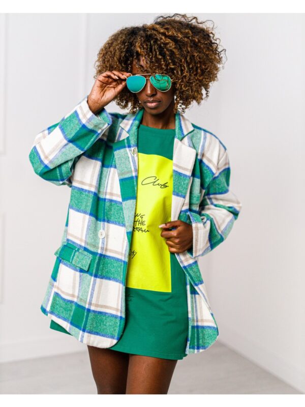 MARYNARKA OVERSIZE W KRATĘ #MC01