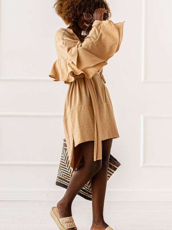 SUKIENKA OVERSIZE FLOW #MC BEIGE
