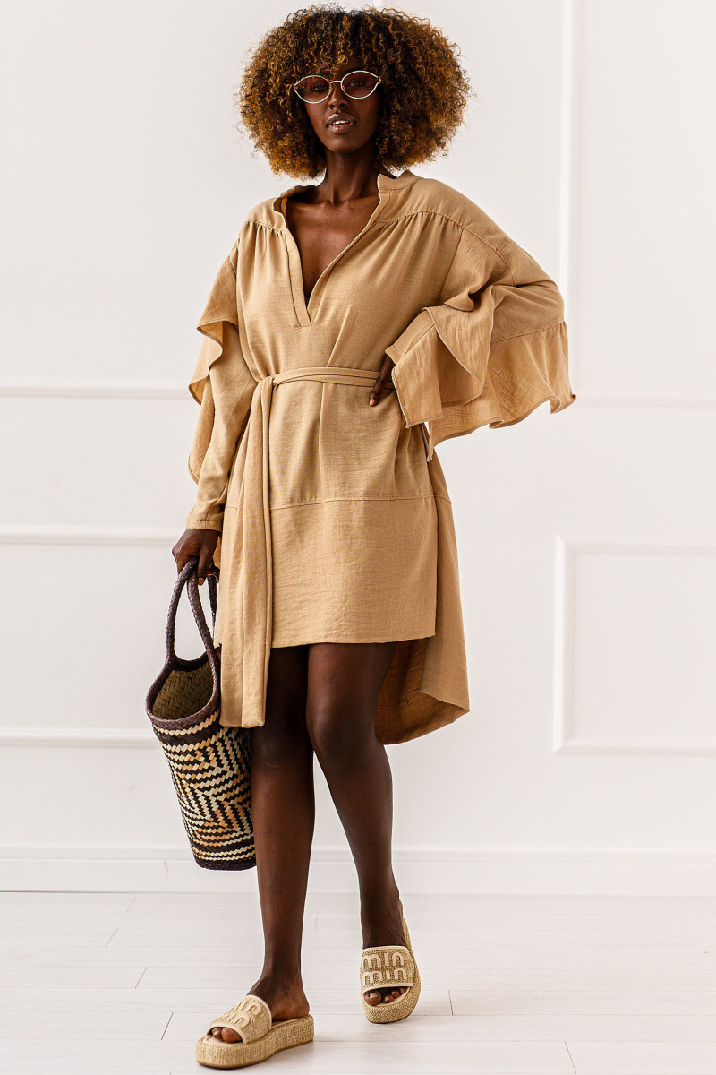 SUKIENKA OVERSIZE FLOW #MC BEIGE