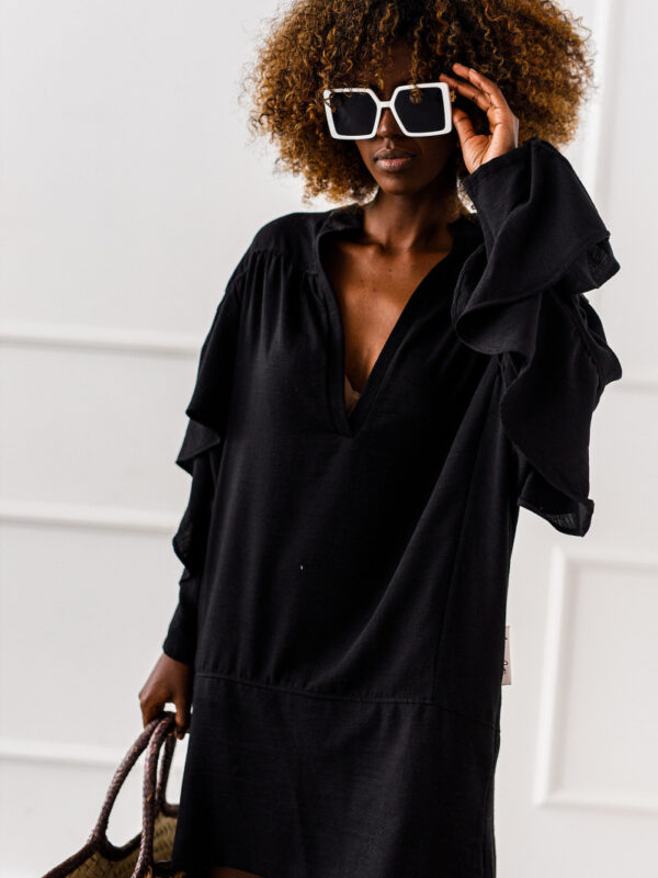 SUKIENKA OVERSIZE FLOW #MC BLACK