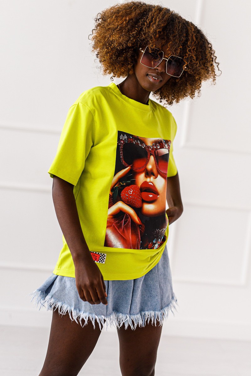 T-SHIRT OVERSIZE STRAWBERRY #MC2 - obrazek 4