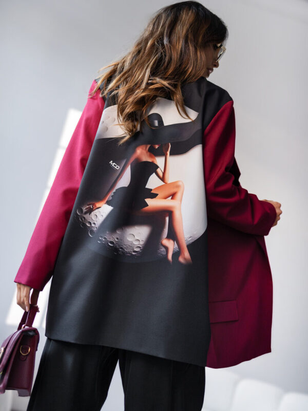 MARYNARKA OVERSIZE LADY # BURGUND
