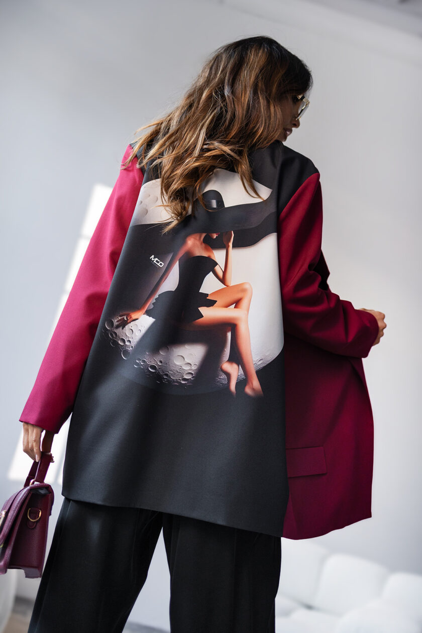 MARYNARKA OVERSIZE LADY # BURGUND