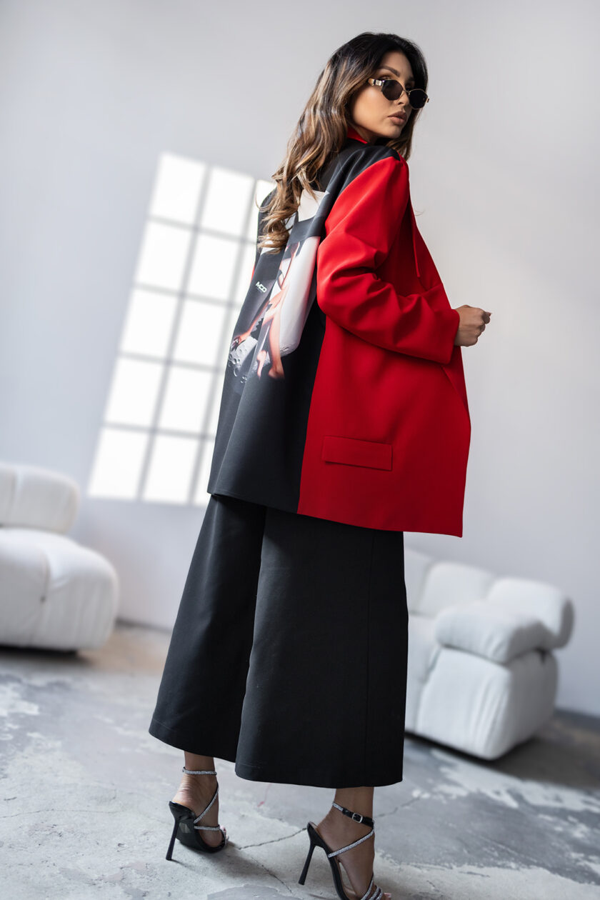MARYNARKA OVERSIZE LADY # RED - obrazek 3
