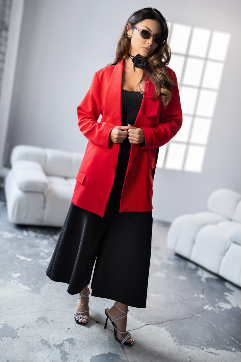 MARYNARKA OVERSIZE LADY # RED - obrazek 4