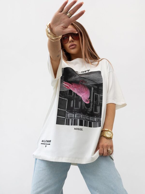 T-SHIRT OVERSIZE   #VALENIKO RISE-OFF WHITE
