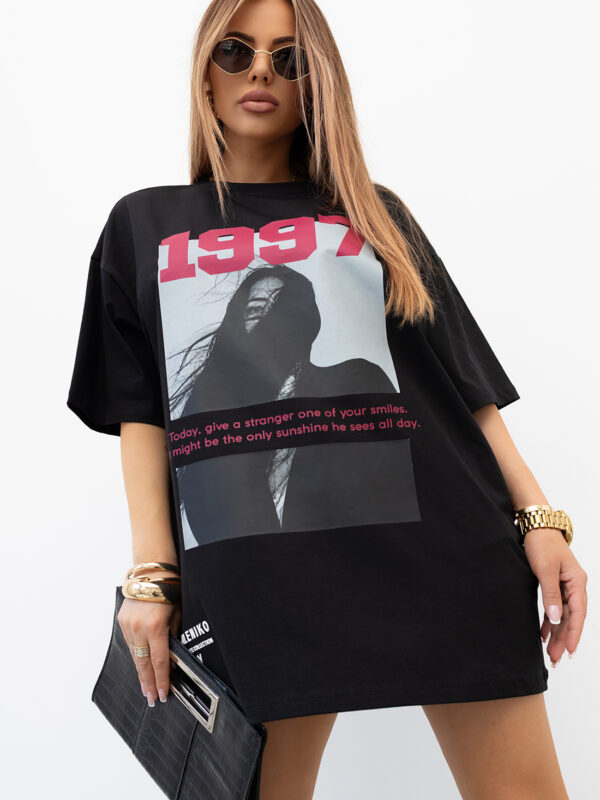 T-SHIRT OVERSIZE 1987 BLACK #VALENIKO