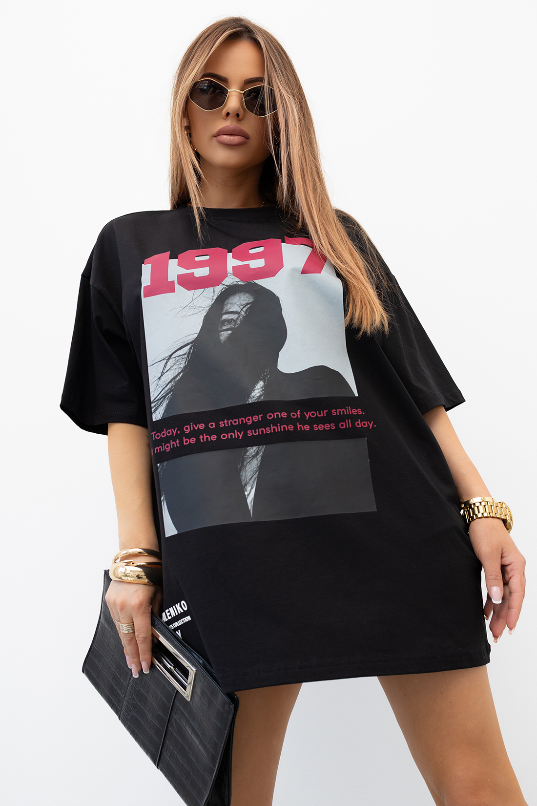 T-SHIRT OVERSIZE 1987 BLACK #VALENIKO