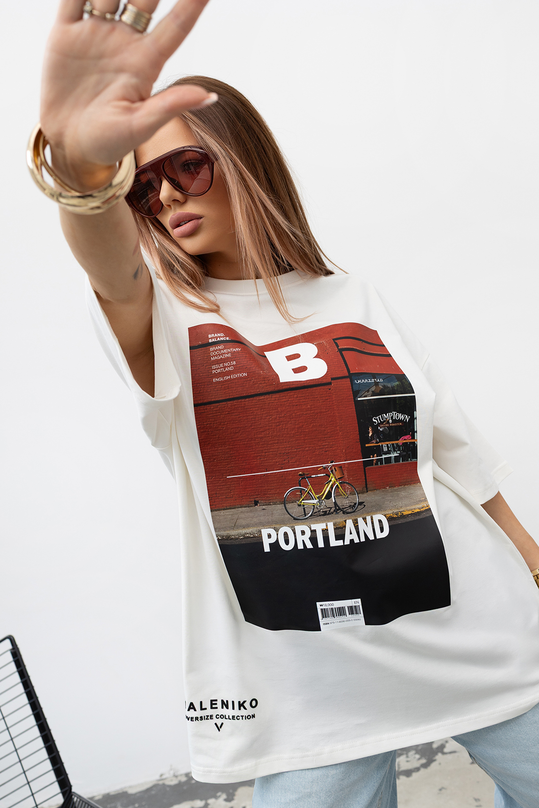 T-SHIRT OVERSIZE #VALENIKO PORTLAND - obrazek 3