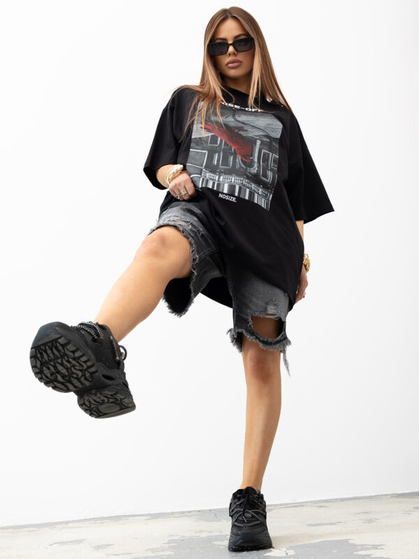 T-SHIRT OVERSIZE   #VALENIKO RISE-OFF BLACK