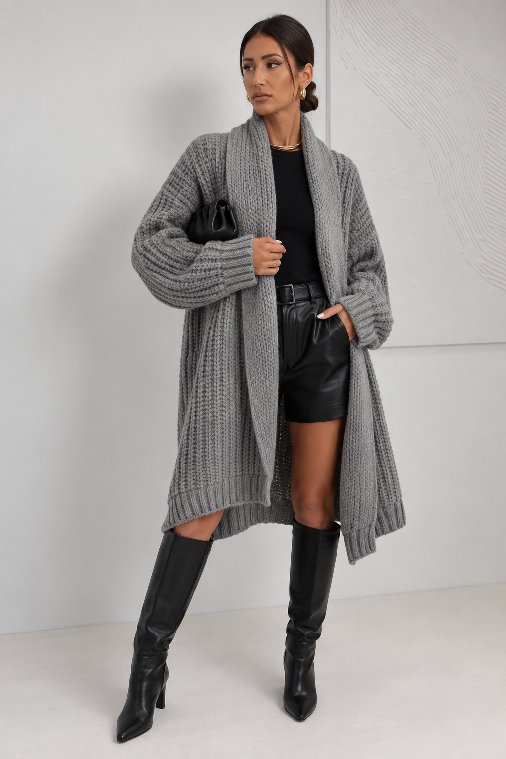 KARDIGAN OVERSIZE #FINAL GRAY