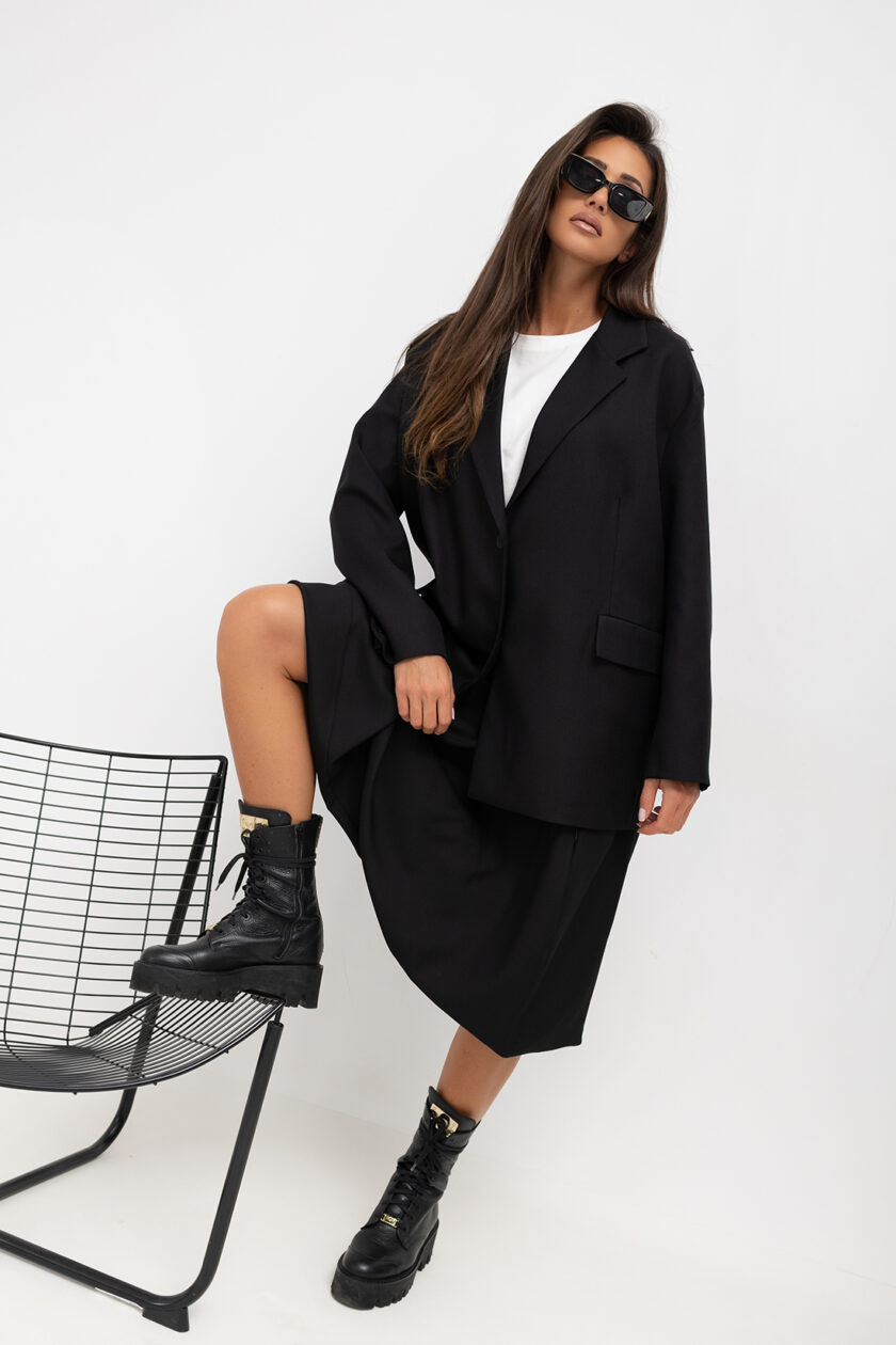 MARYNARKA OVERSIZE Button Back - obrazek 4