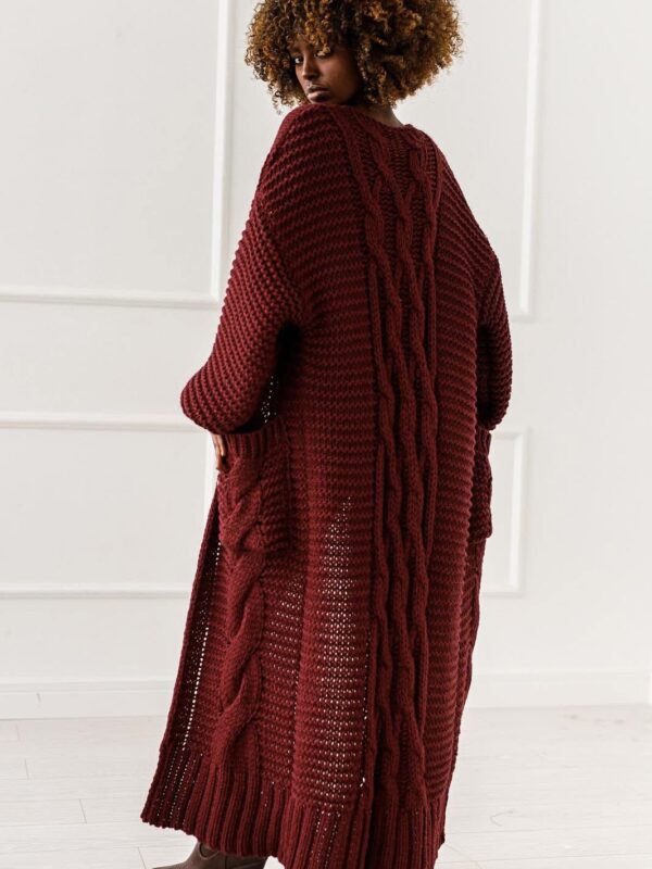 KARDIGAN  OVERSIZE BORDEAUX #1