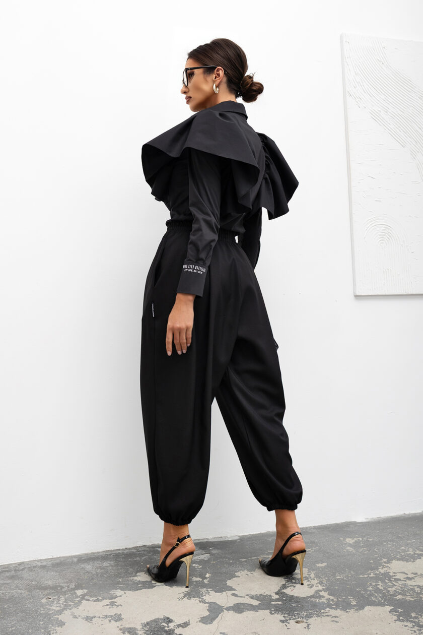 KOSZULA Statement Ruffle BLACK - obrazek 4