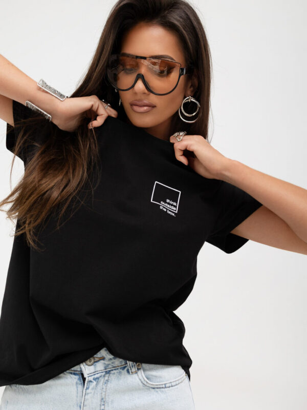 T-SHIRT OVERSIZE THE BOX #MCO BLACK